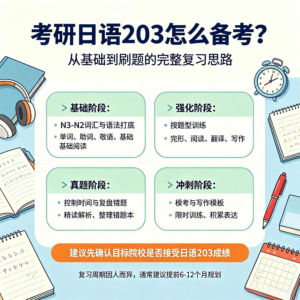 考研日语203怎么备考？长春学子零基础到过线的学习...