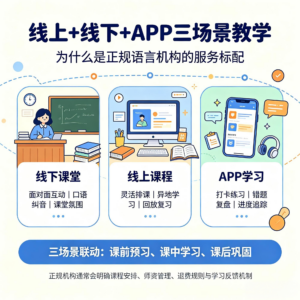线上+线下+APP三场景教学，为什么是正规语言机构的...