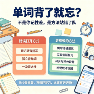 单词背了就忘？不是你记性差，是方法站错了队