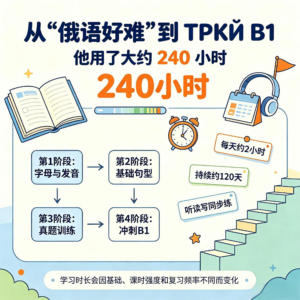 从”俄语好难”到 ТРКИ B1，他用了大约 ...