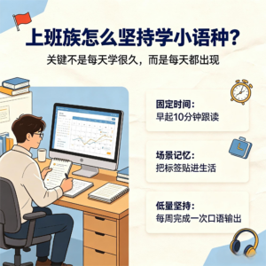上班族怎么坚持学小语种？周末班 + 线上 + APP 的...
