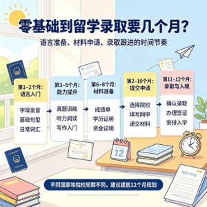 零基础到留学录取要几个月？鑫源国际学员12个月语...