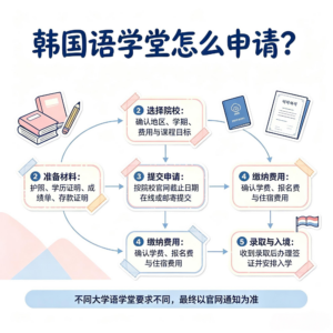 韩国语学堂怎么申请？申请的材料清单与时间结点