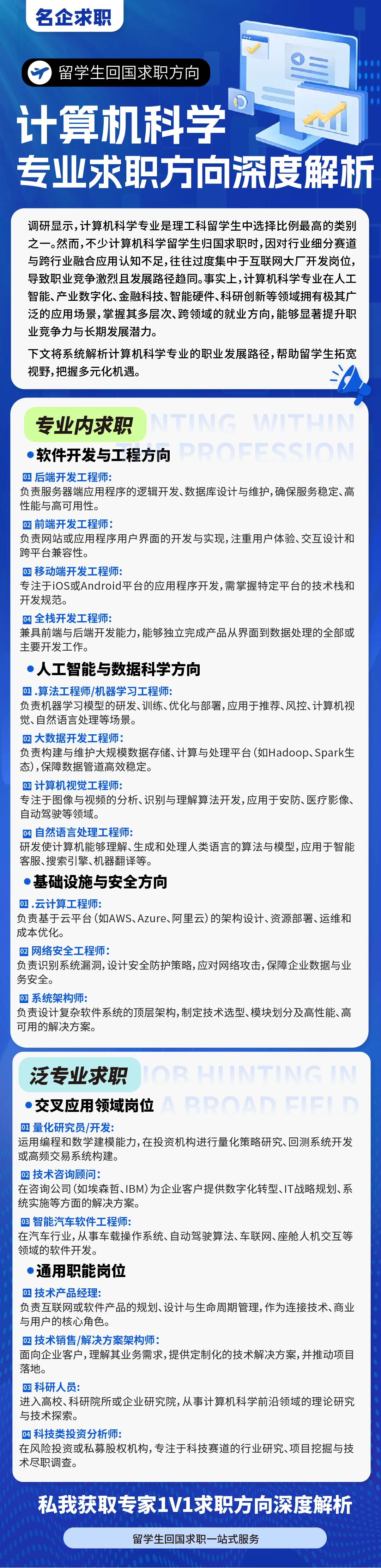 计算机科学专业求职方向深度解析:不止互联网大厂开发岗 计算机科学专业求职方向深度解析:不止互联网大厂开发岗
